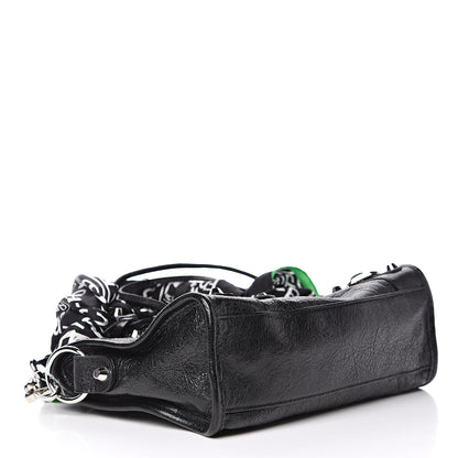 Balenciaga Agneau Classic Silver Hardware Mini S City Scarf Black 4 of 8