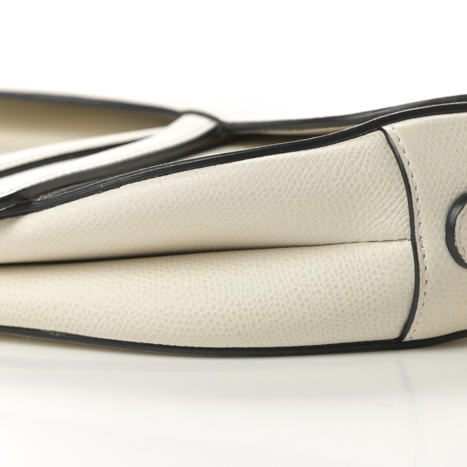 Christian Dior Grained Calfskin Saddle Bag White 10 of 11