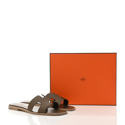 Hermes Epsom Oran Sandals 39 Etoupe 9 of 9