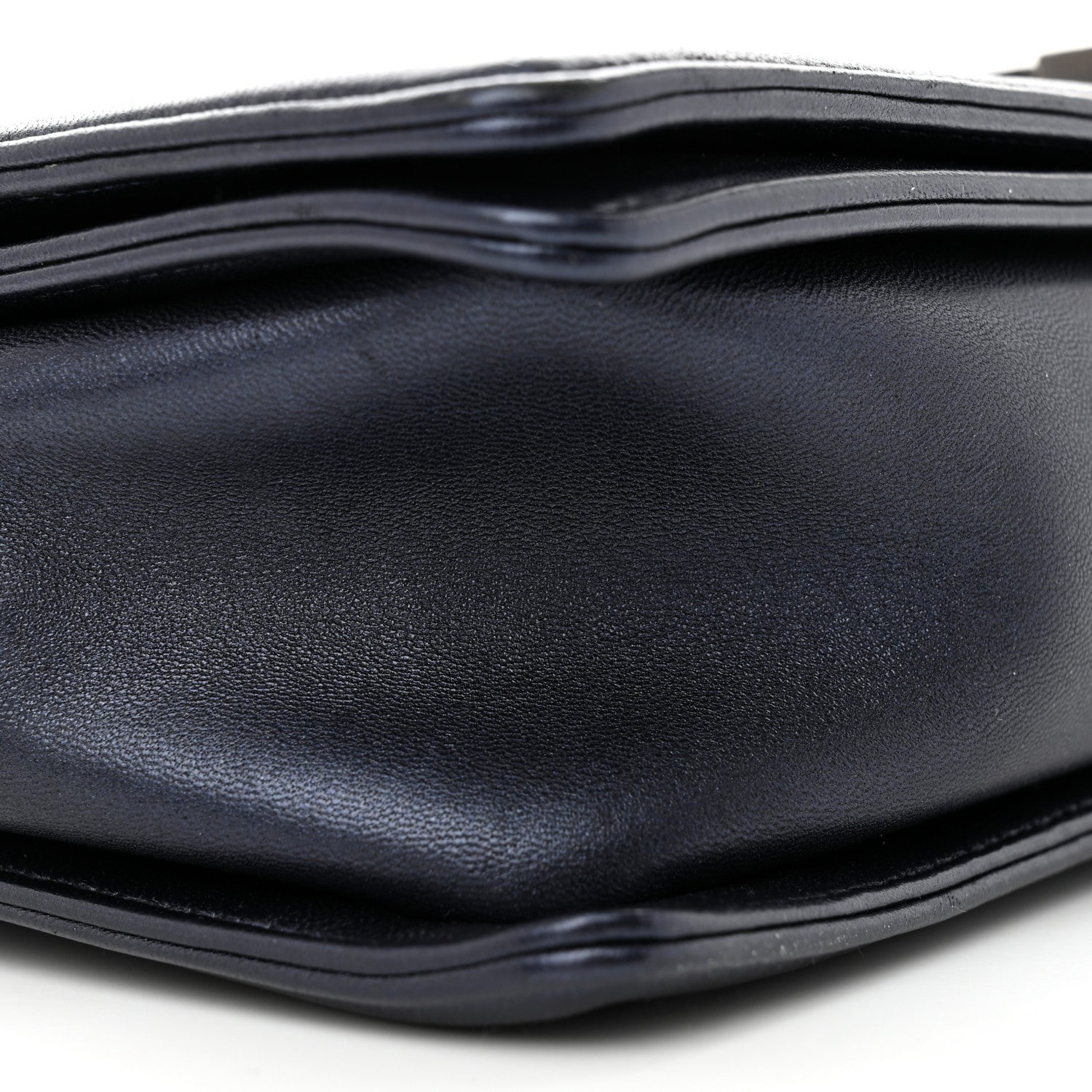 Chanel Lambskin Embossed Large Boy Cube Flap Navy Blue 9 of 17