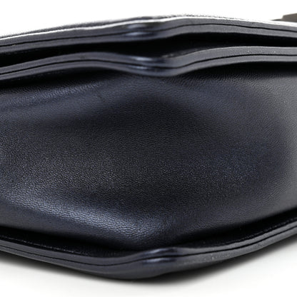 Chanel Lambskin Embossed Large Boy Cube Flap Navy Blue 9 of 17