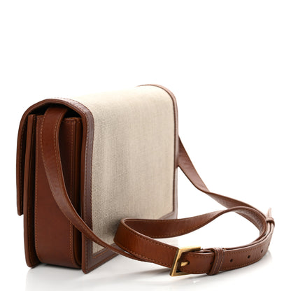 Saint Laurent Linen Calfskin Medium Bellechasse Beige Cognac 3 of 15