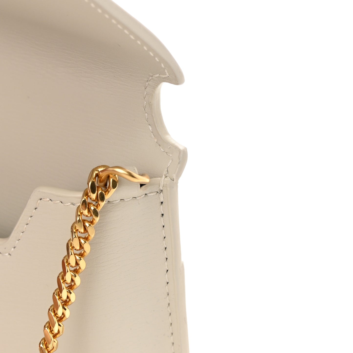 Smooth Calfskin Monogram Phone Holder Crossbody Crema Soft