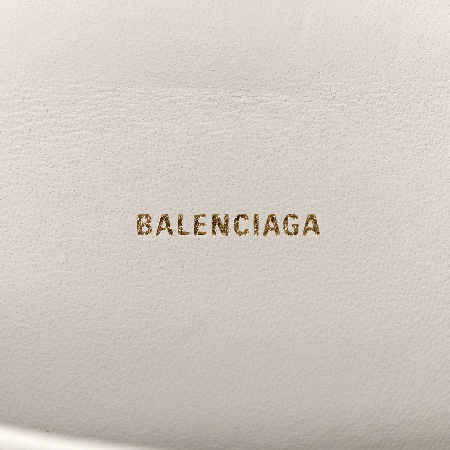 Balenciaga Shiny Calfskin Crocodile Embossed Hourglass Top Handle Bag XS White 6 of 12