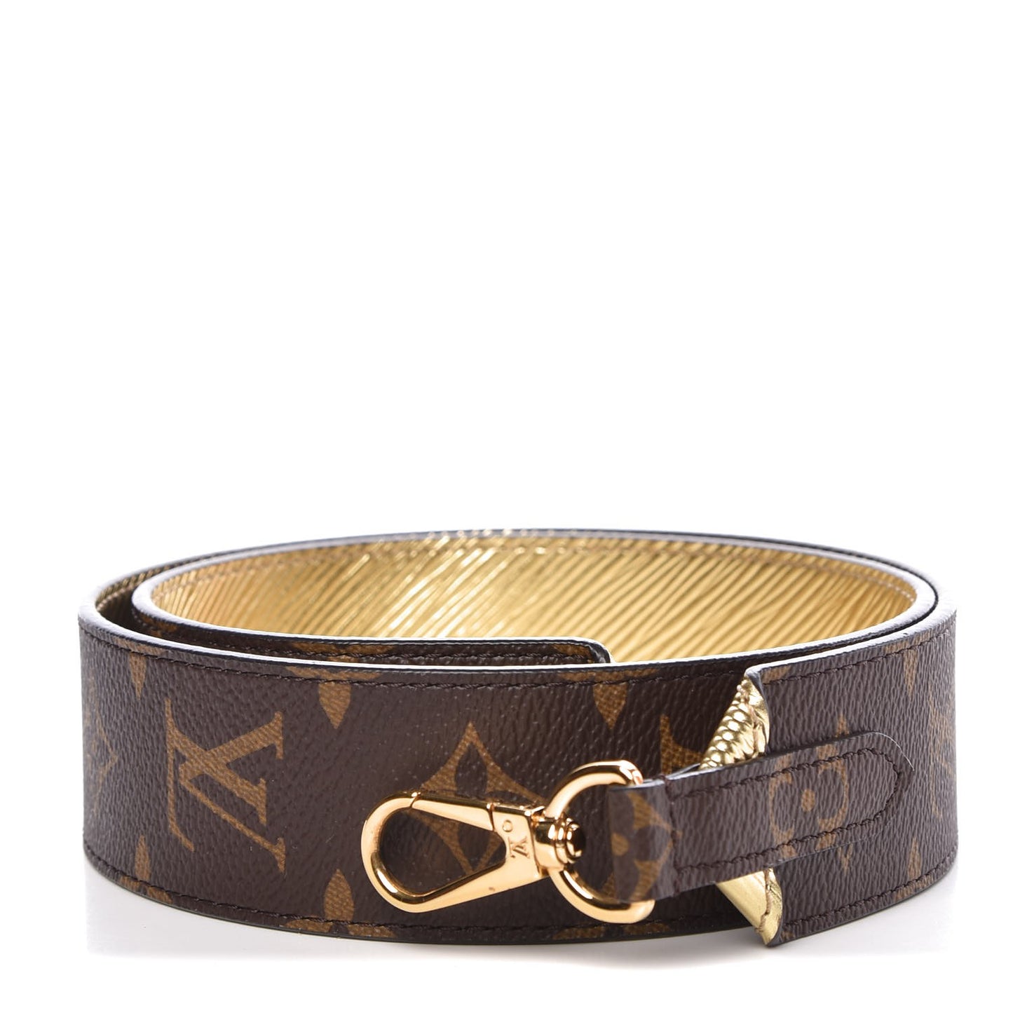 Monogram Epi Bandouliere Shoulder Strap Gold