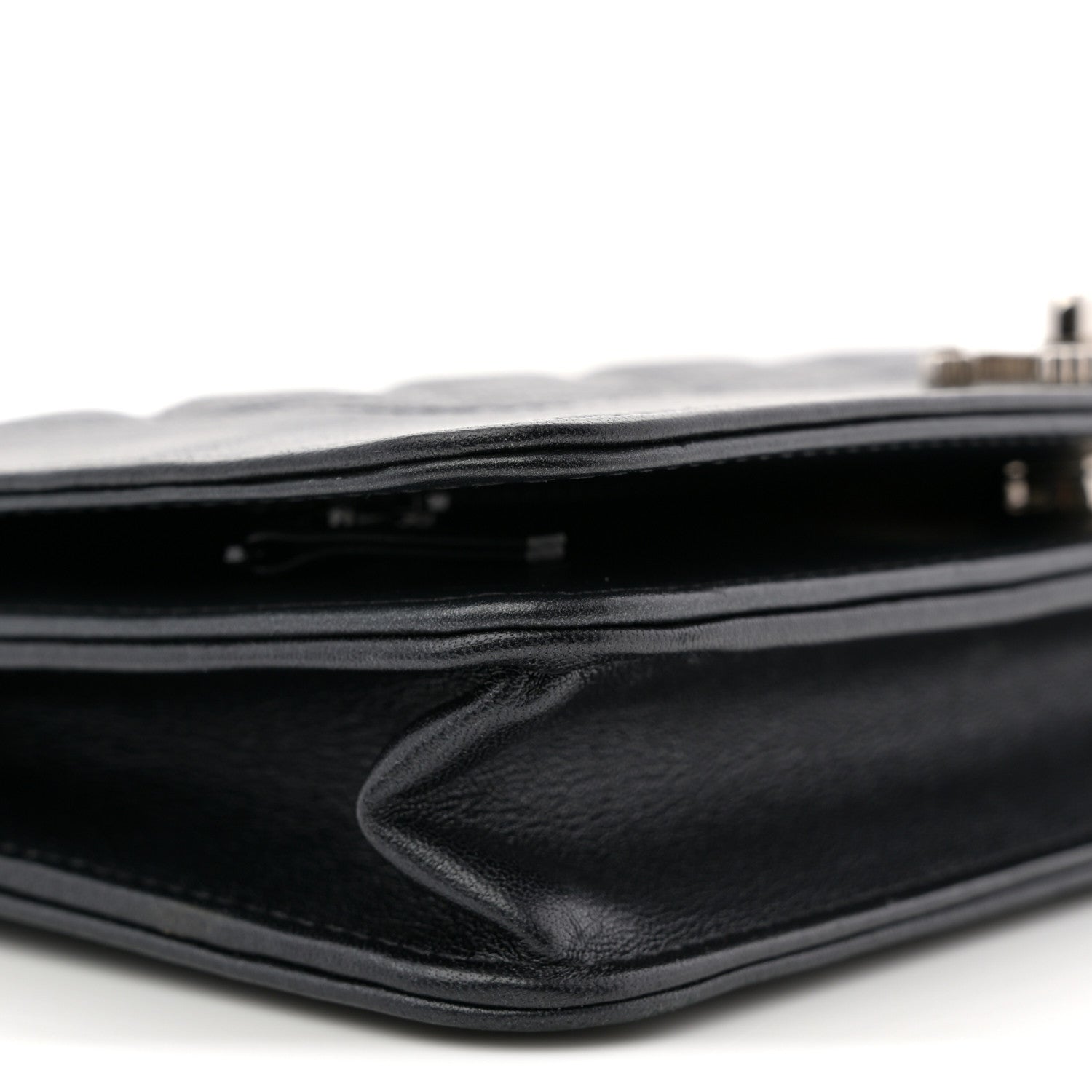 Chanel Caviar Quilted Vintage Mademoiselle Wallet On Chain WOC Black 9 of 11