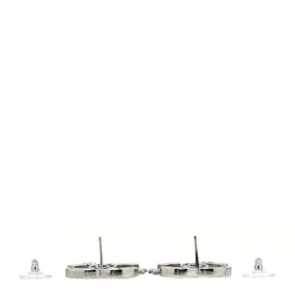 Chanel Crystal CC Starfall Earrings Silver 3 of 5