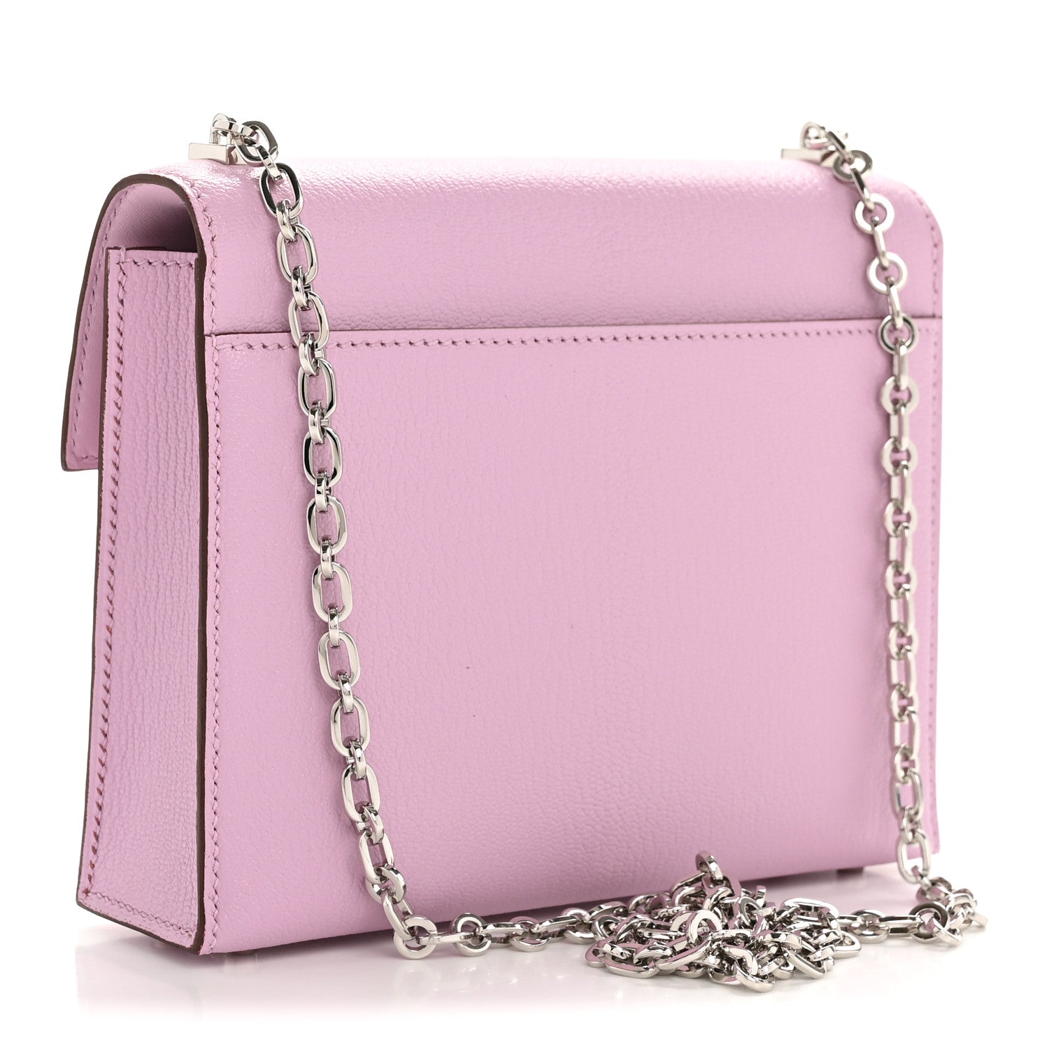 Hermes Chevre Mysore Mini Verrou Chaine Bag Mauve Sylvestre 3 of 12