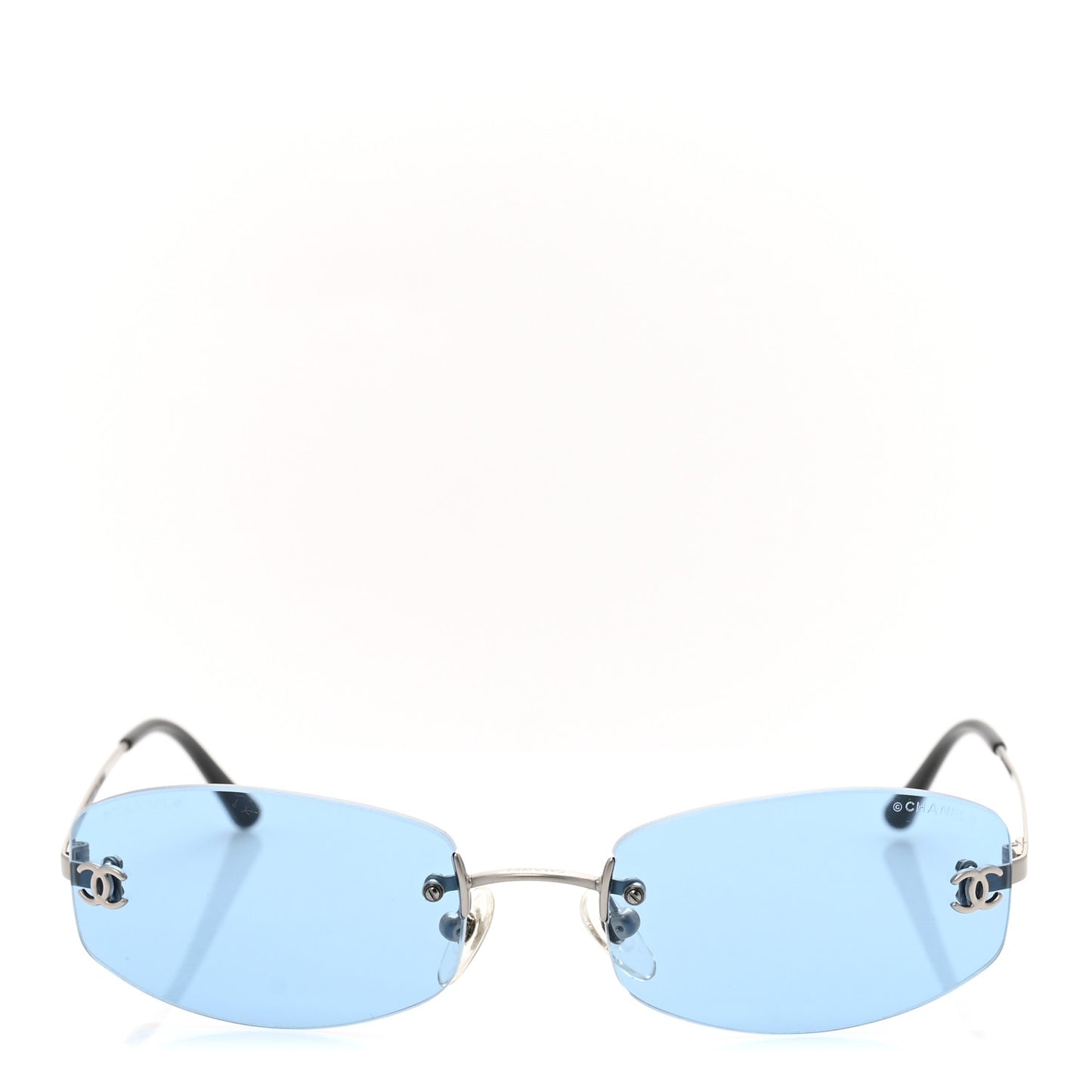 Metal Frameless Sunglasses 4002 Blue