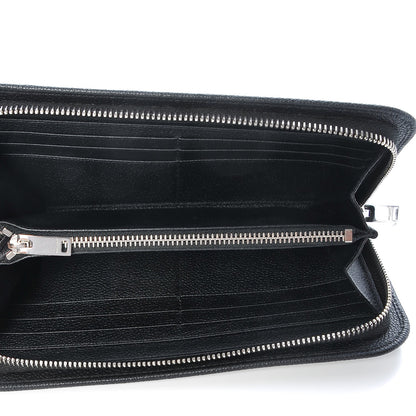 Saint Laurent Grained Calfskin Classic Zip Around Continental Wallet Black 5 of 7