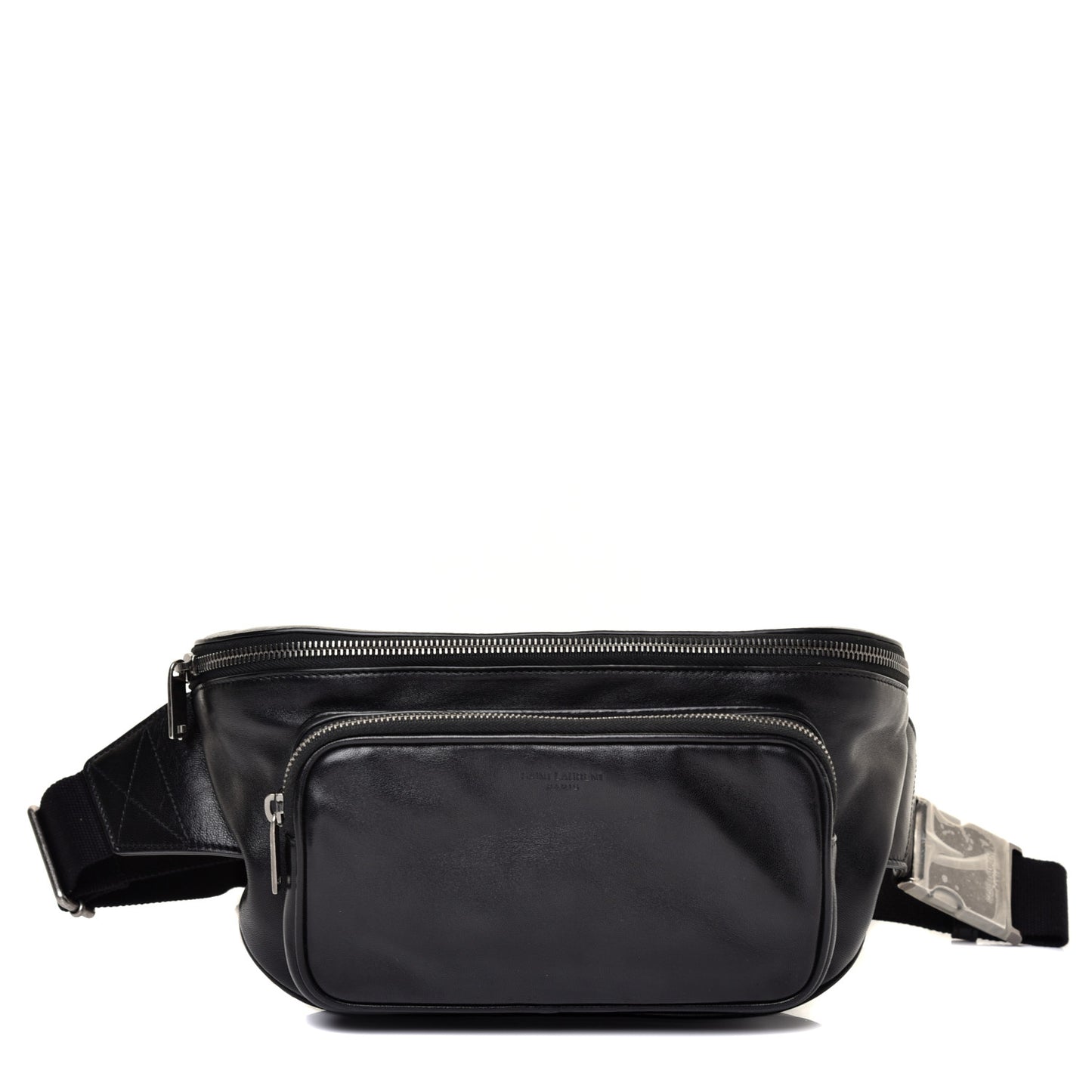 Lambskin Subway Belt Bag Black