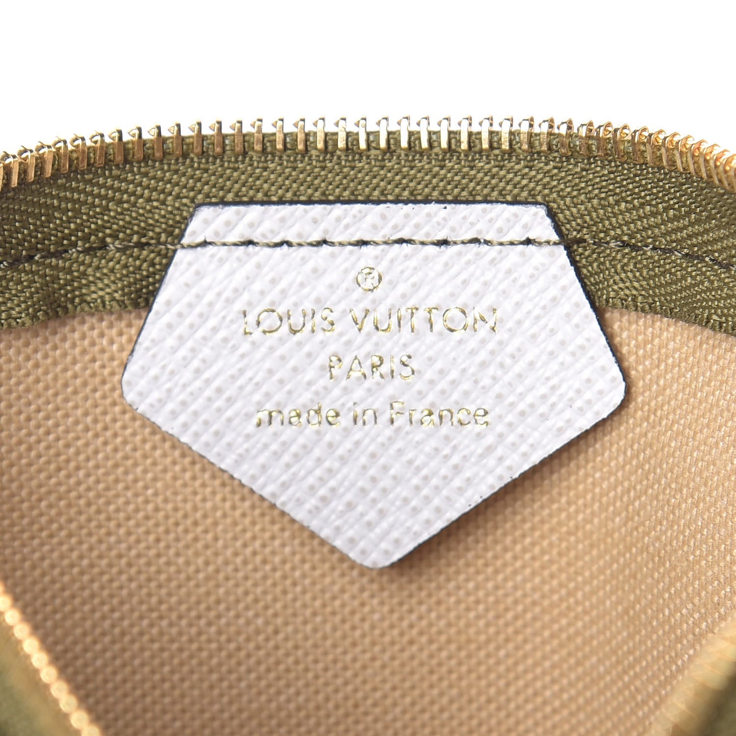 Monogram Giant Micro Pochette Accessories Kaki White