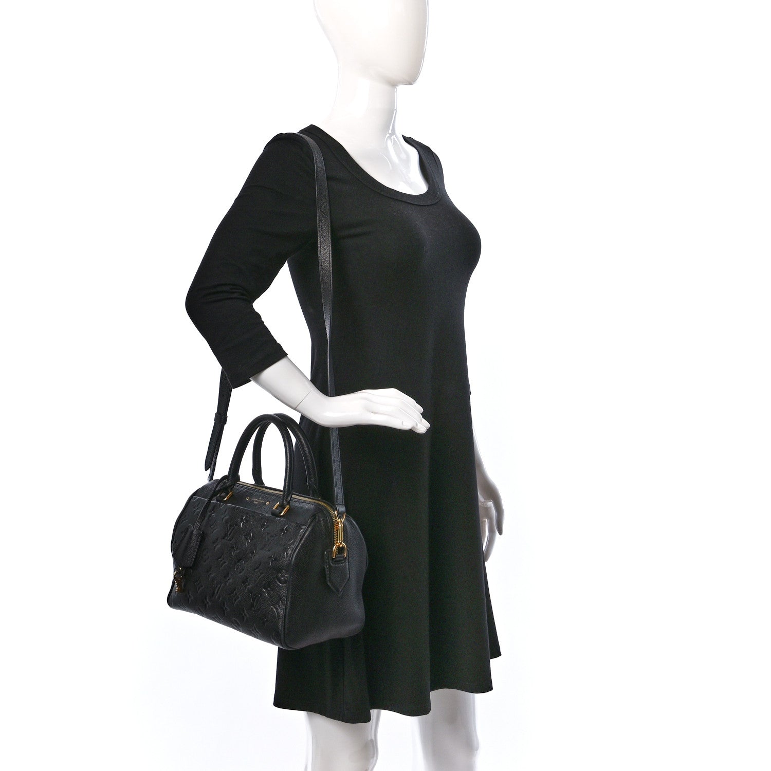 Louis Vuitton Empreinte Speedy Bandouliere 25 NM Black 3 of 10