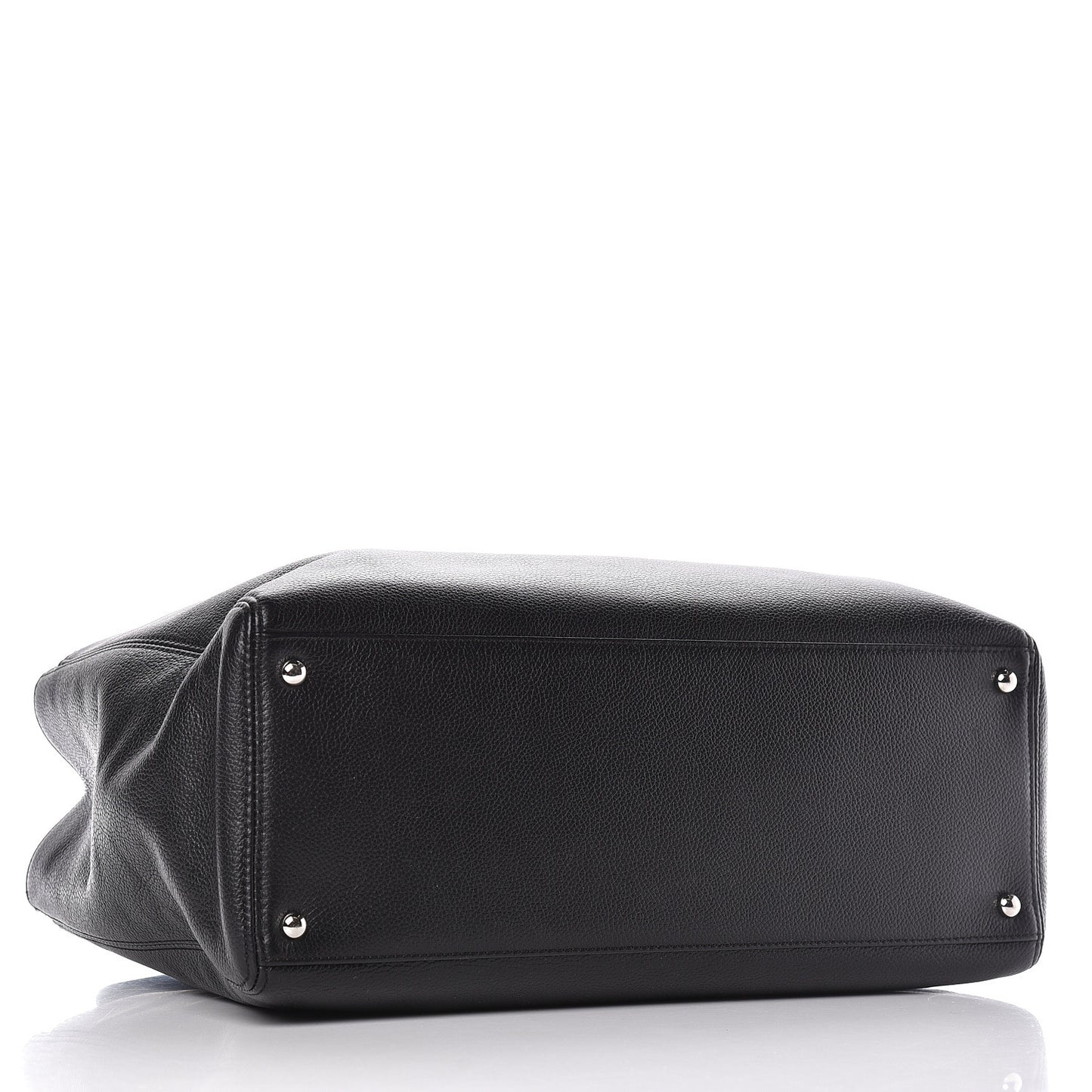 Calfskin Cerf Shopper Tote Black