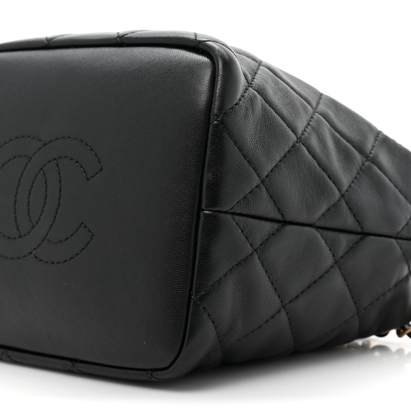 Lambskin Quilted Small Perfect Meeting Hobo Black