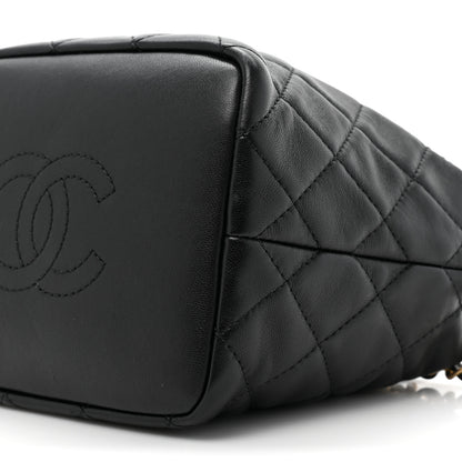 Chanel Lambskin Quilted Small Perfect Meeting Hobo Black 8 of 11