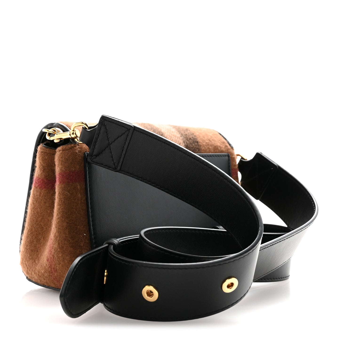 Cashmere Hackberry Check Note Medium Crossbody Bag Brown