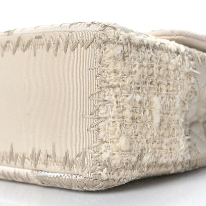 Chanel Tweed Patchwork Jumbo Single Flap White 9 of 9