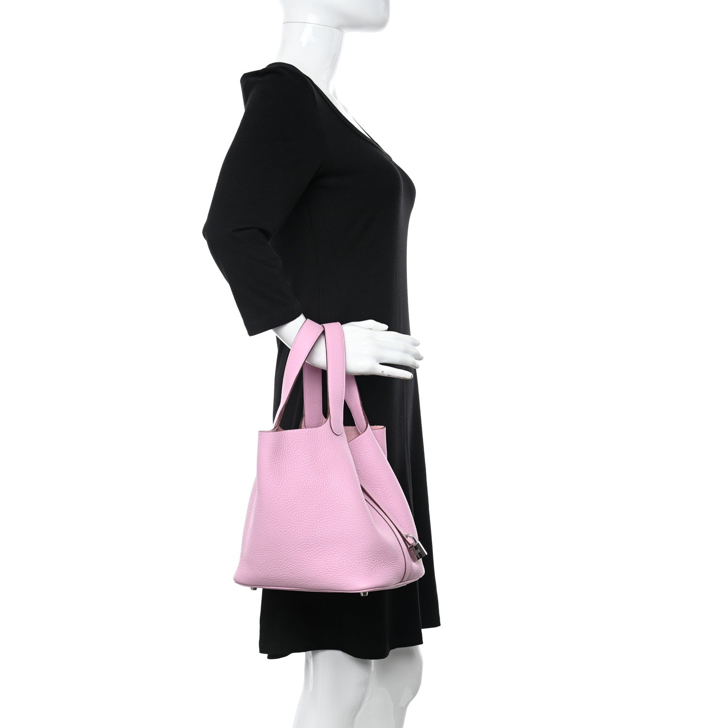 Hermes Taurillon Clemence Picotin Lock 22 MM Mauve Sylvestre 2 of 11