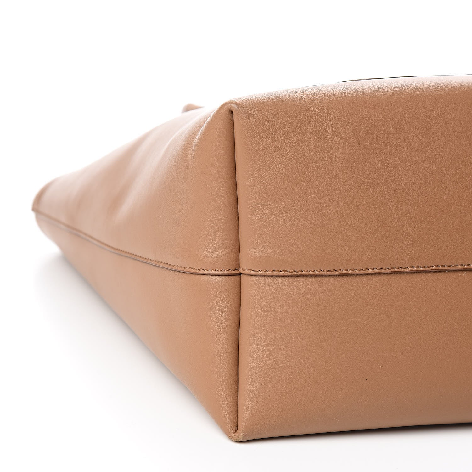Prada City Calfskin Shopping Tote Caramel Black 8 of 14