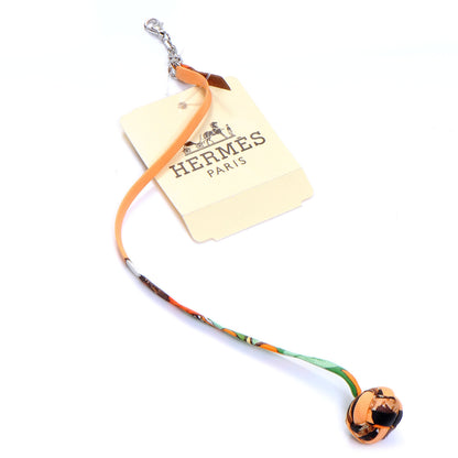 Hermes Silk Silky Grand Pompon Page Marker TGM Orange 1 of 4