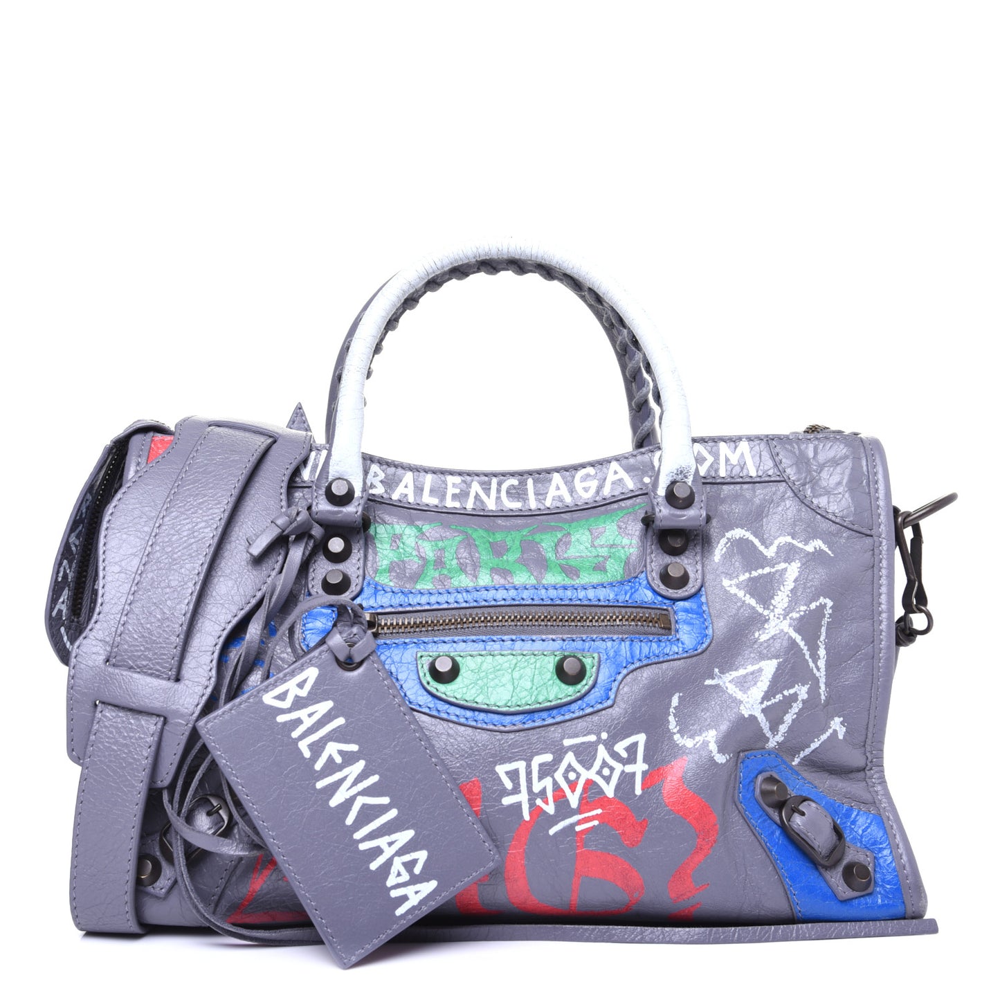 Agneau Graffiti All Over Classic Hardware S City Grey