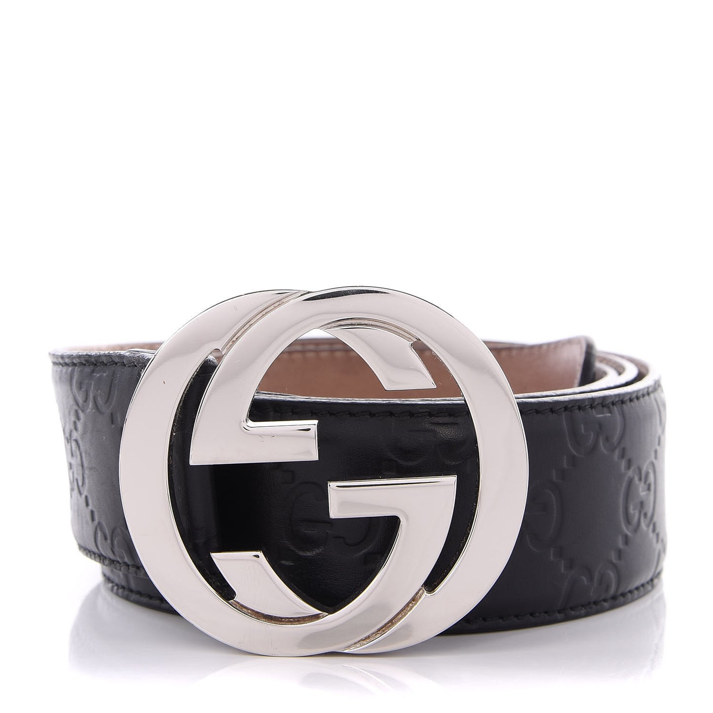Guccissima Signature Interlocking G 40mm Belt 105 42 Black