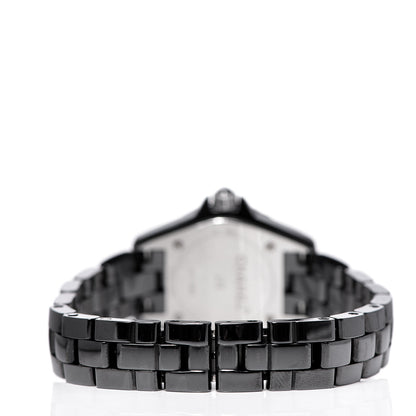 Chanel Stainless Steel Ceramic Diamond Bezel 29mm J12 Quartz Watch Black 3 of 5