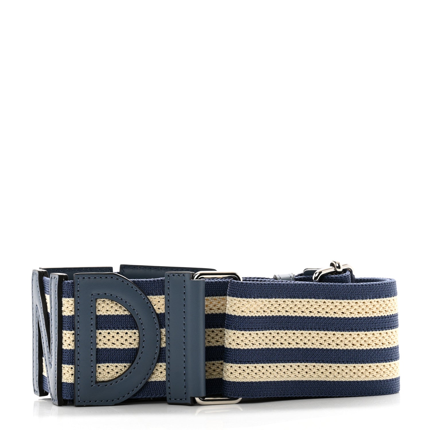 Fendi Ribbon Vitello King Logo Regolabile Woven Adjustable Strap You Mirto 2 of 4