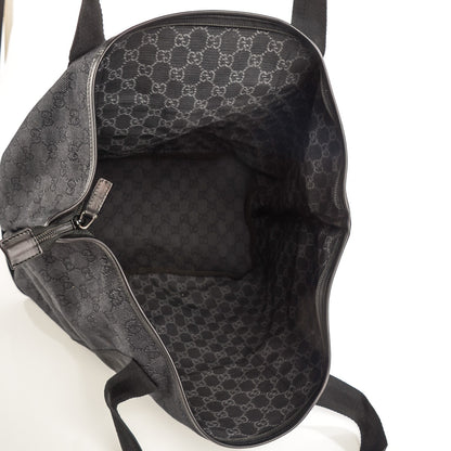 Gucci Denim Monogram Large Collapsible Travel Tote Black 5 of 8