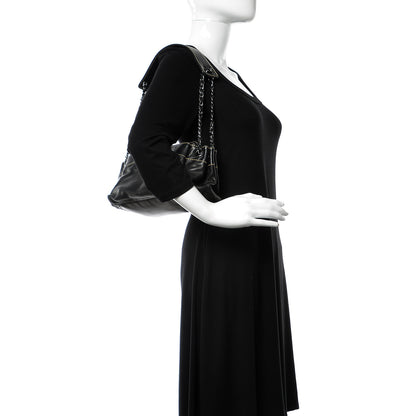 Chanel Lambskin Lax Accordion Hobo Black 2 of 10