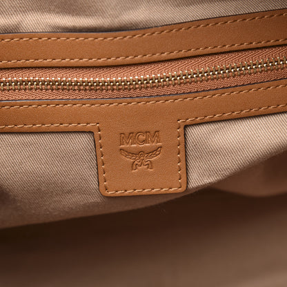 MCM Visetos Medium Boston Bag Cognac 6 of 11