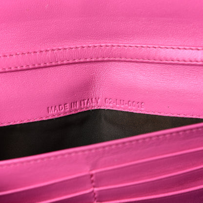 Christian Dior Patent Cannage Rendezvous Chain Wallet Magenta 7 of 7
