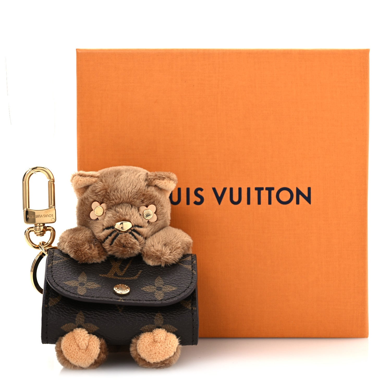 Louis Vuitton Monogram Cute Cat Pouch Earphones Case 1711333