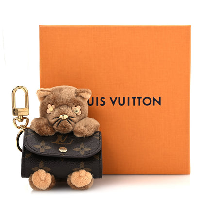 Louis Vuitton Monogram Cute Cat Pouch Earphones Case 6 of 6