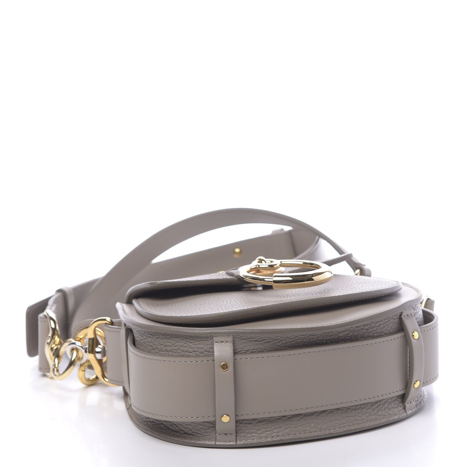 Chloe Grained Calfskin Small Tess Bag Motty Grey 4 of 9