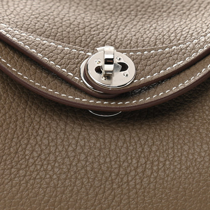 Hermes Taurillon Clemence Mini Lindy 20 Etoupe 8 of 11