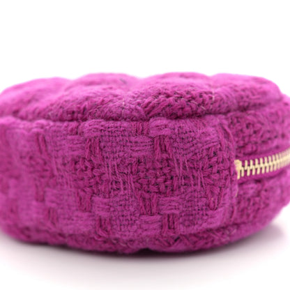 Chanel Tweed Lambskin Quilted Waist Bag With Coin Purse Fuchsia 14 of 15