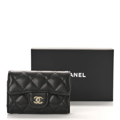 Chanel Caviar Quilted Classic 4 Key Holder Wallet Black 10 of 10