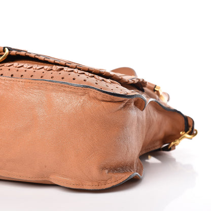 Chloe Calfskin Embroidered Medium Marcie Satchel Tan 10 of 10