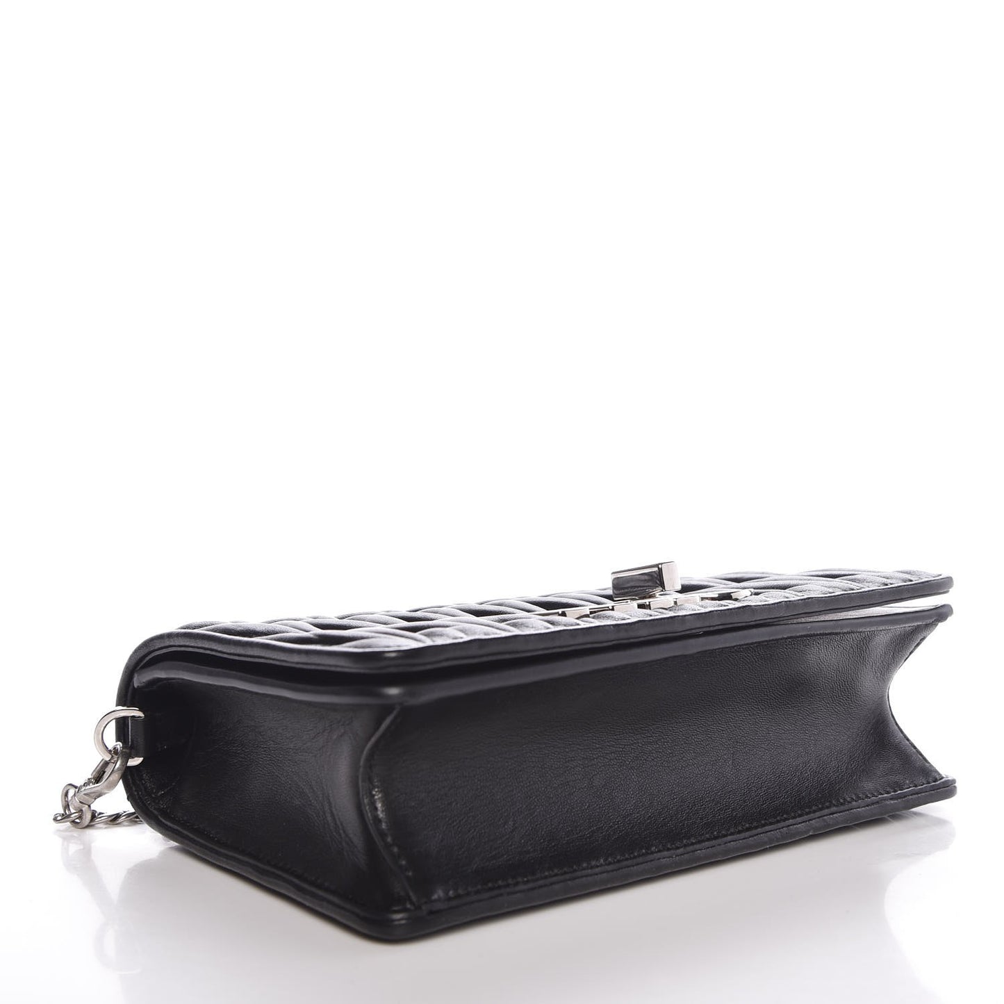 Matelasse Delice Miu Logo Bag Black