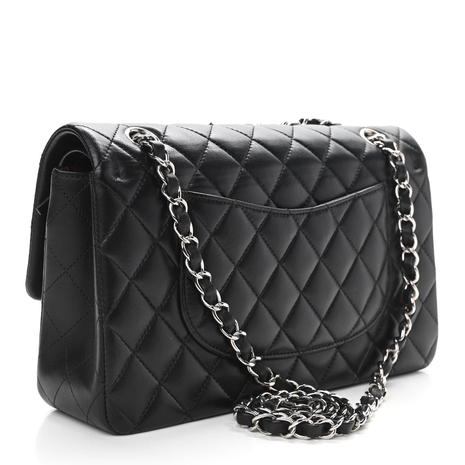 Chanel Lambskin Quilted Medium Double Flap Black 2 of 10