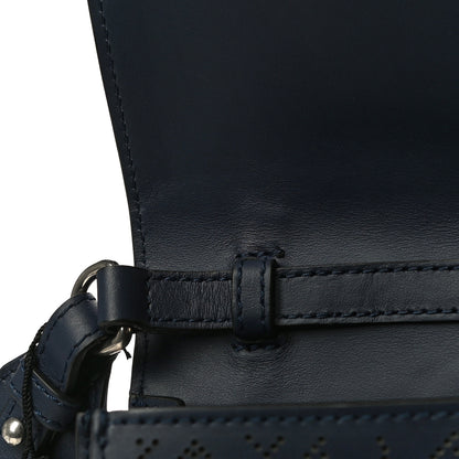 Burberry Calfskin Perforated Small Macken Crossbody Bag Regency Blue 10 of 16
