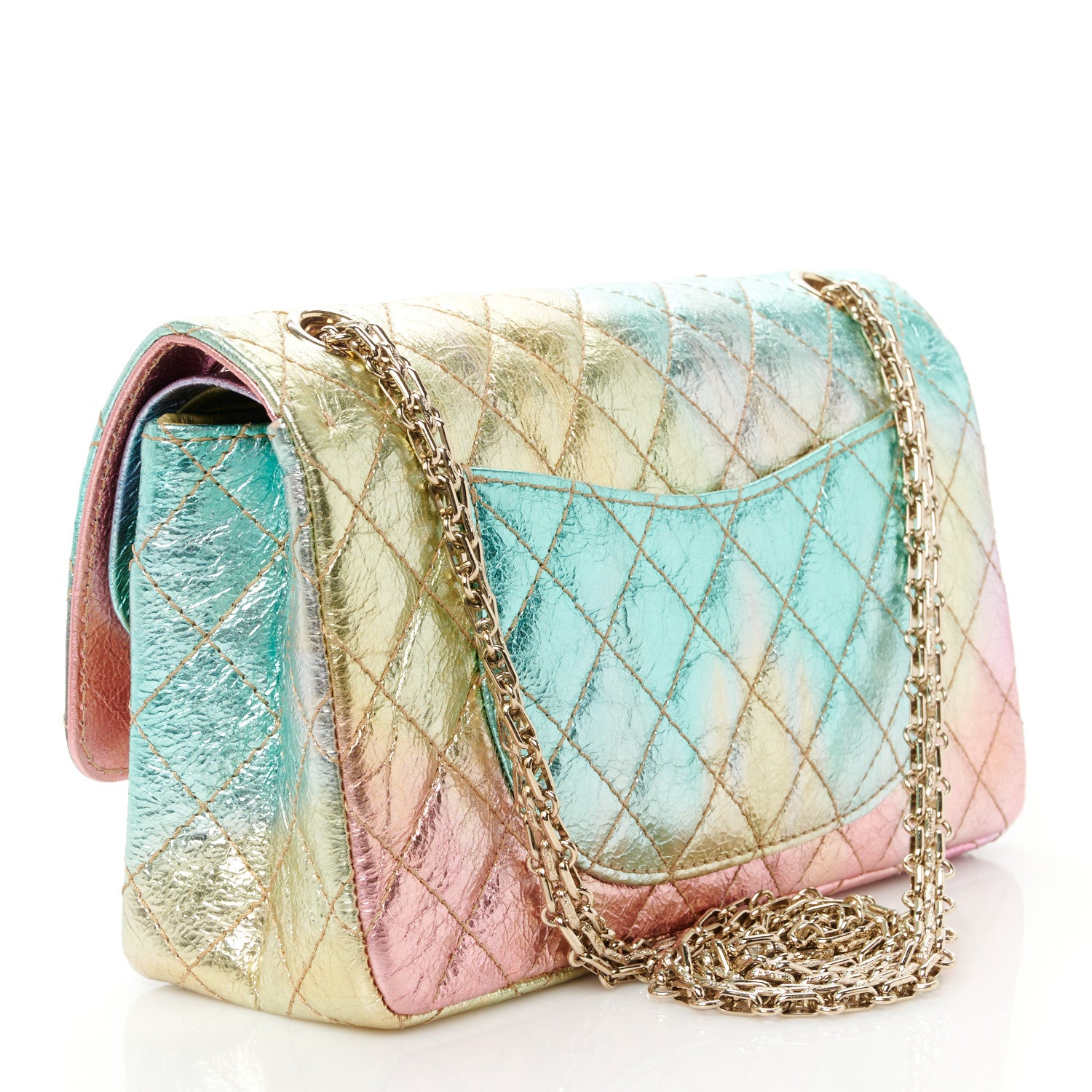 Chanel Metallic Goatskin Quilted 2.55 Reissue 225 Flap Multicolor 3 of 10
