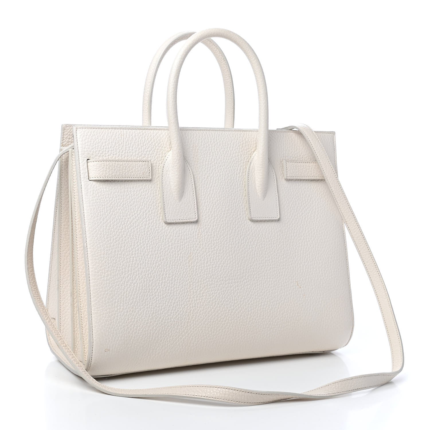 Saint Laurent Grained Calfskin Small Sac De Jour Dove White 2 of 12