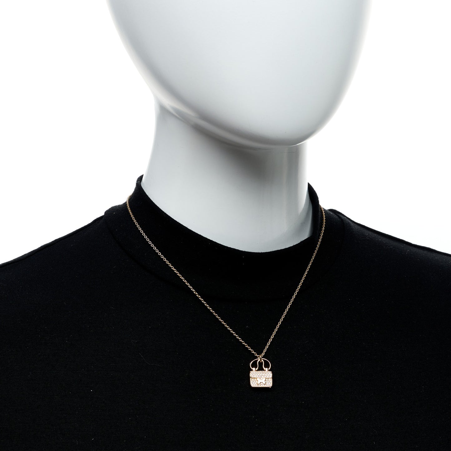18K Rose Gold Diamond Constance Amulette Pendant Necklace