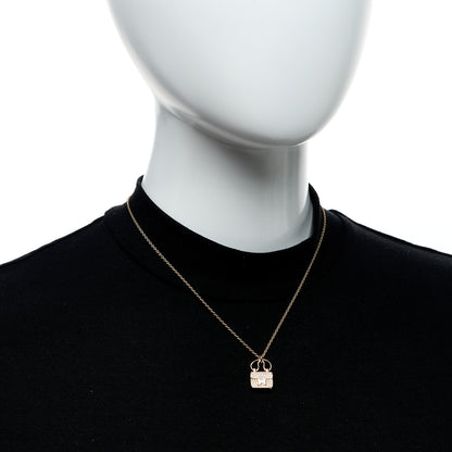 Hermes 18K Rose Gold Diamond Constance Amulette Pendant Necklace 2 of 5