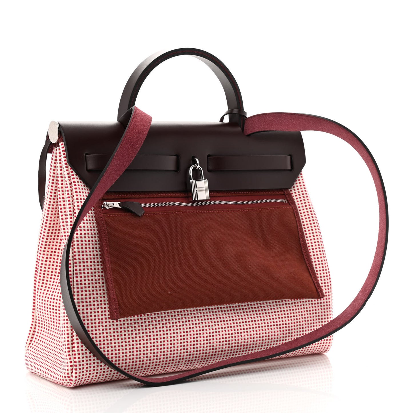 Criss Viking Vache Hunter Herbag Zip Retourne 31 PM Ecru Brique Anemone Rouge Sellier