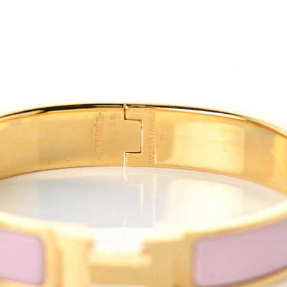 Hermes Narrow Enamel Clic Clac H Bracelet GM Rose Nacarat 9 of 10