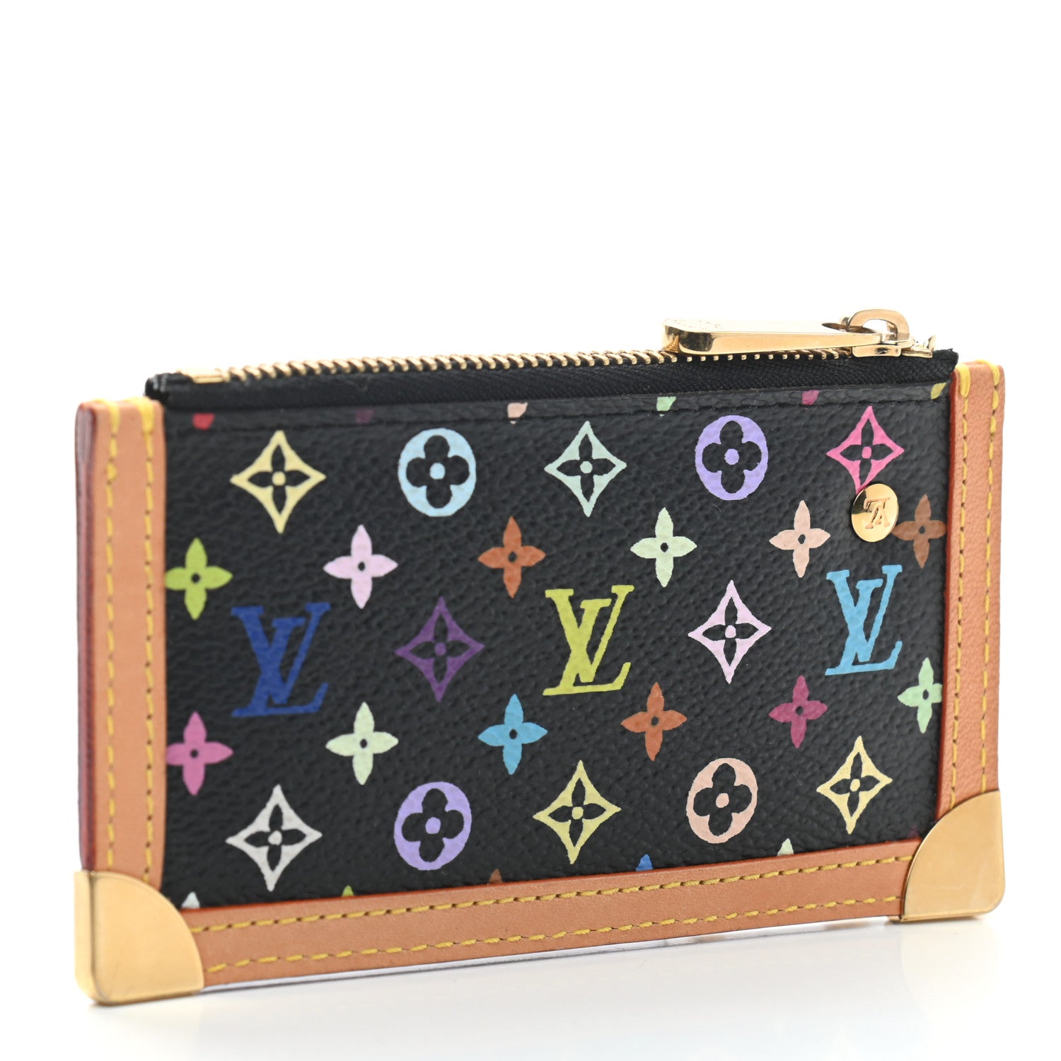 Louis Vuitton Monogram Multicolor Key Pouch Black 2 of 5